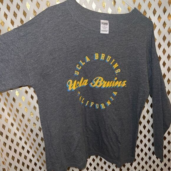 Victoria's Secret PINK UCLA Bruins Collegiate Collection Long Sleeve Shirt Gray - Picture 1 of 4